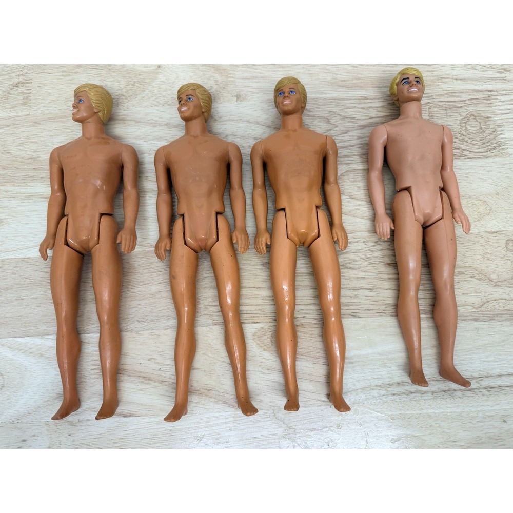 Ken Doll Lot 4 Naked Mattel 1980s Malibu Beach 1968 Body 1983 1988 Heads #14